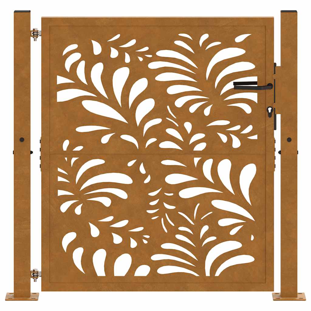 havelåge 100x100 cm vejrbestandigt stål bølgedesign