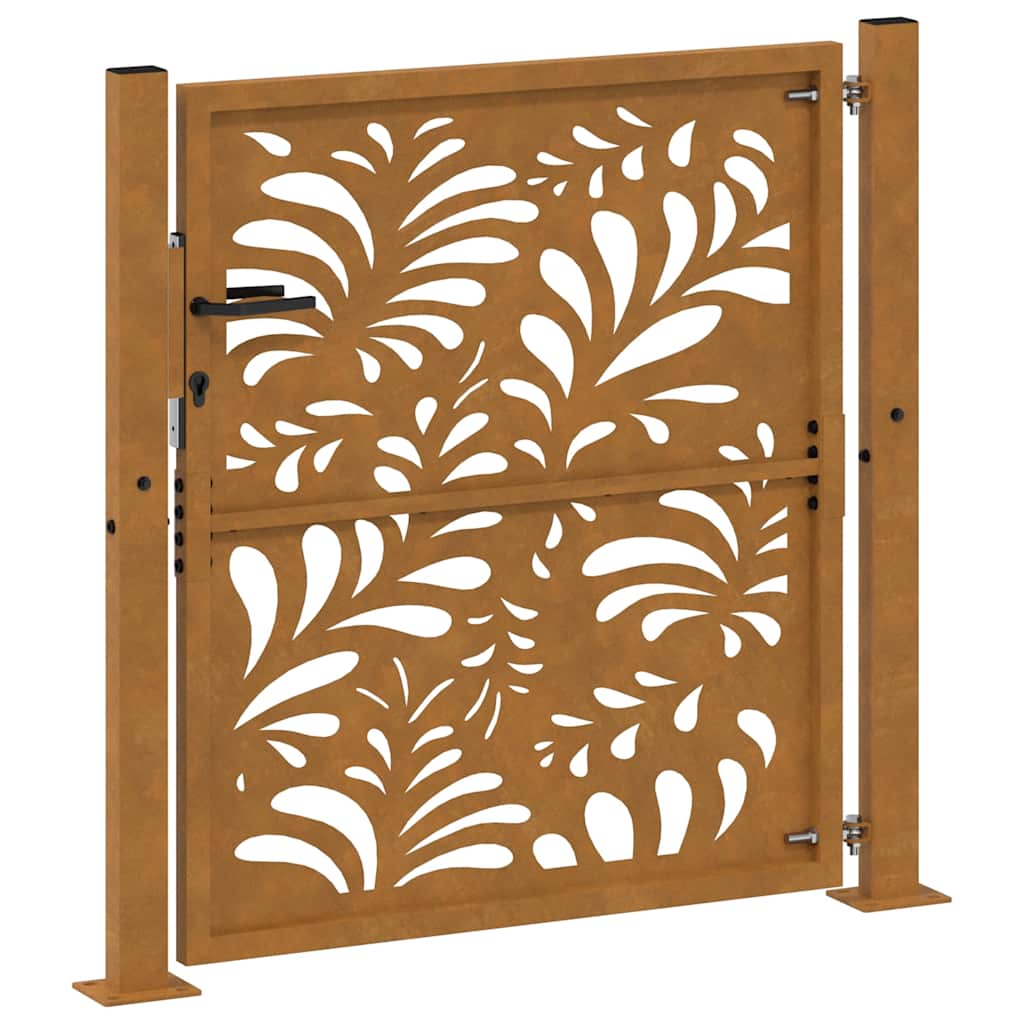 havelåge 100x100 cm vejrbestandigt stål bølgedesign