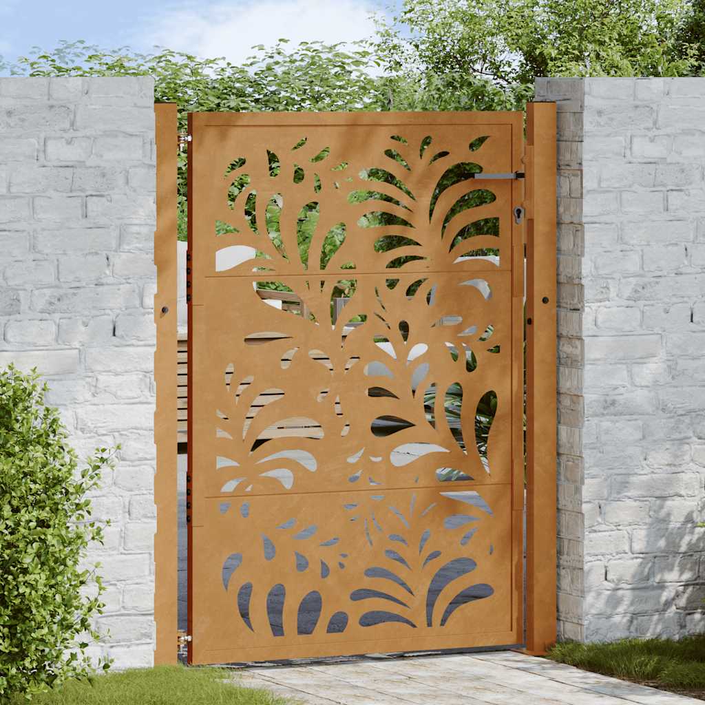 havelåge 100x150 cm vejrbestandigt stål bølgedesign