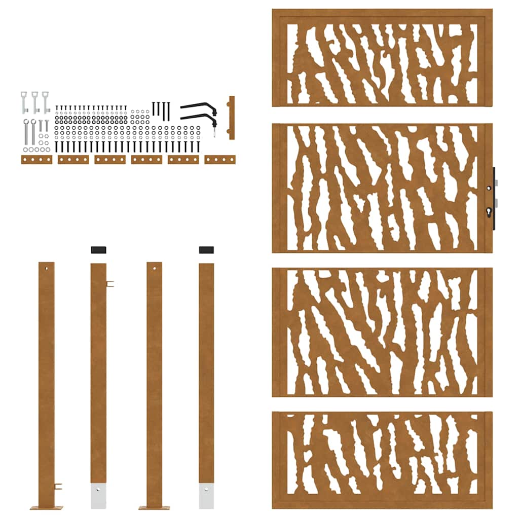 havelåge 100x200 cm vejrbestandigt stålspordesign