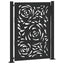 havelåge sort 100x125 cm stål flammedesign