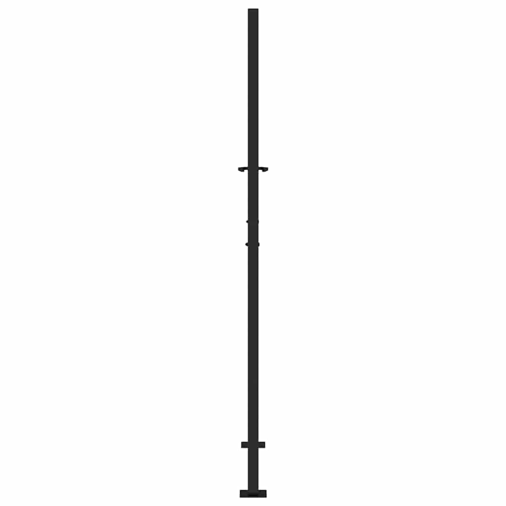 havelåge sort 100x175 cm stål flammedesign