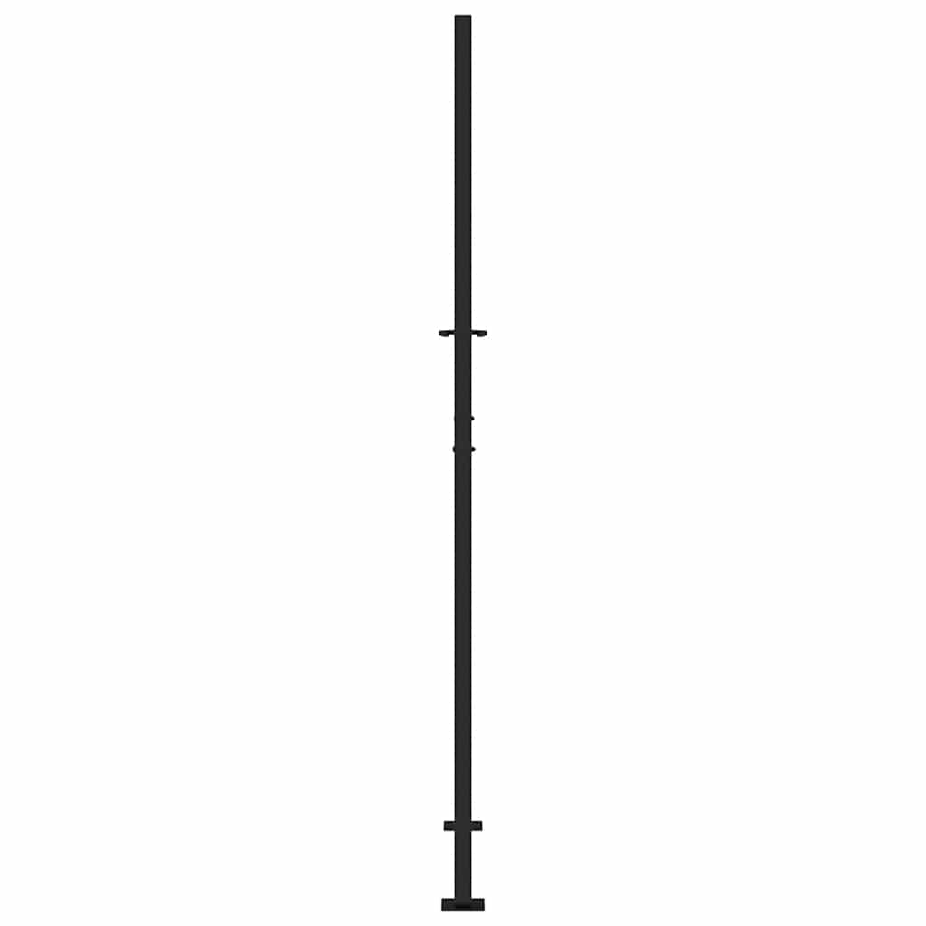 havelåge sort 100x200 cm stål flammedesign