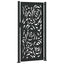 havelåge sort 100x200 cm stål flammedesign