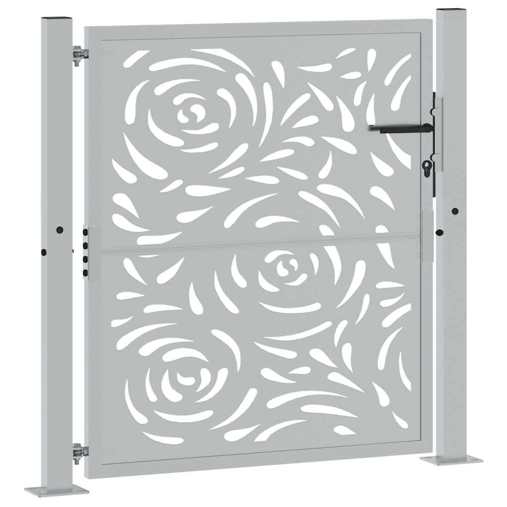 havelåge 100x100 cm vejrbestandigt stål flammedesign