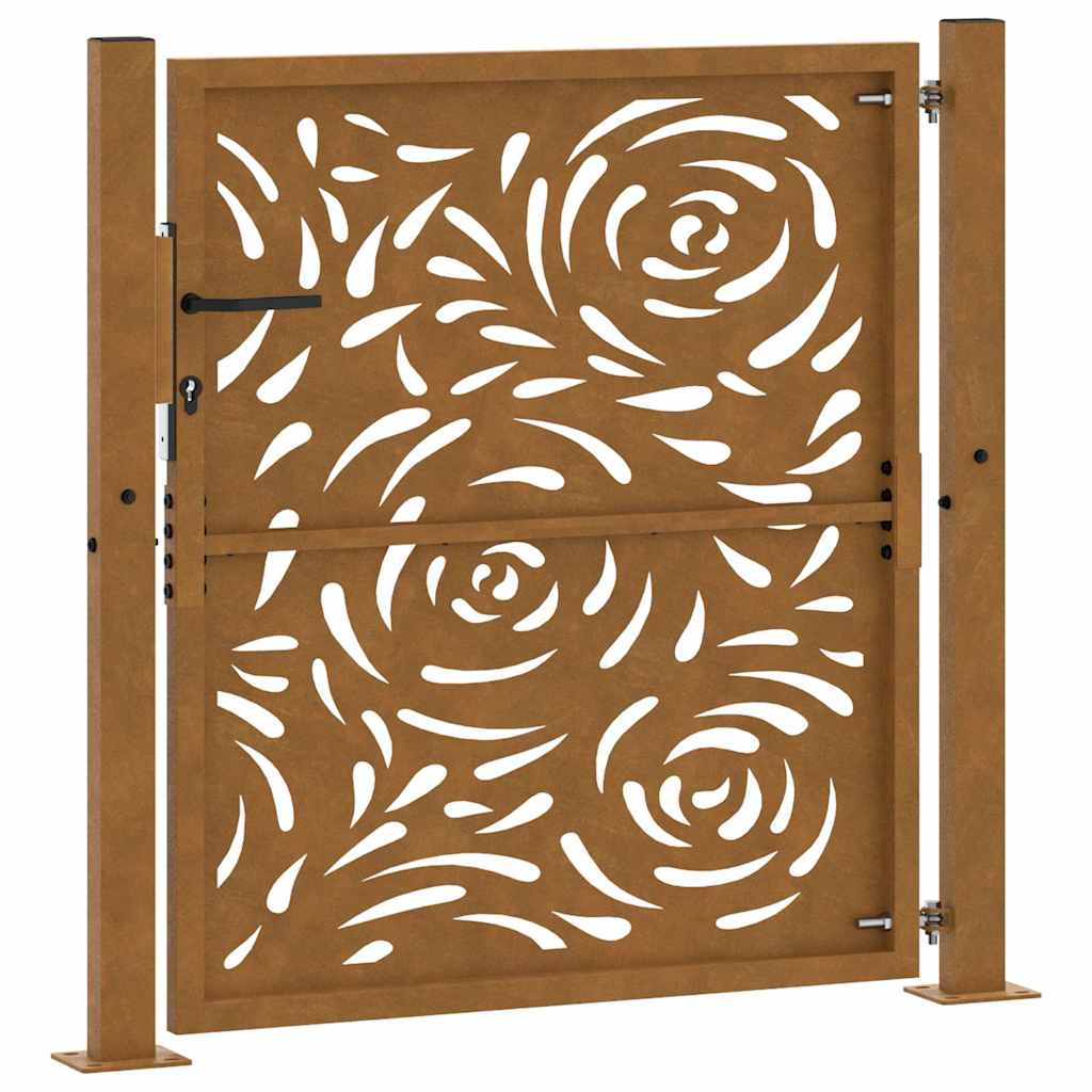 havelåge 100x100 cm vejrbestandigt stål flammedesign