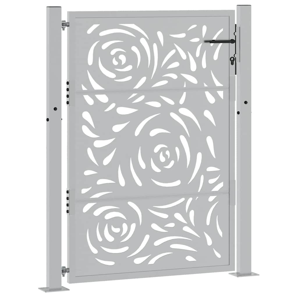 havelåge 100x125 cm vejrbestandigt stål flammedesign