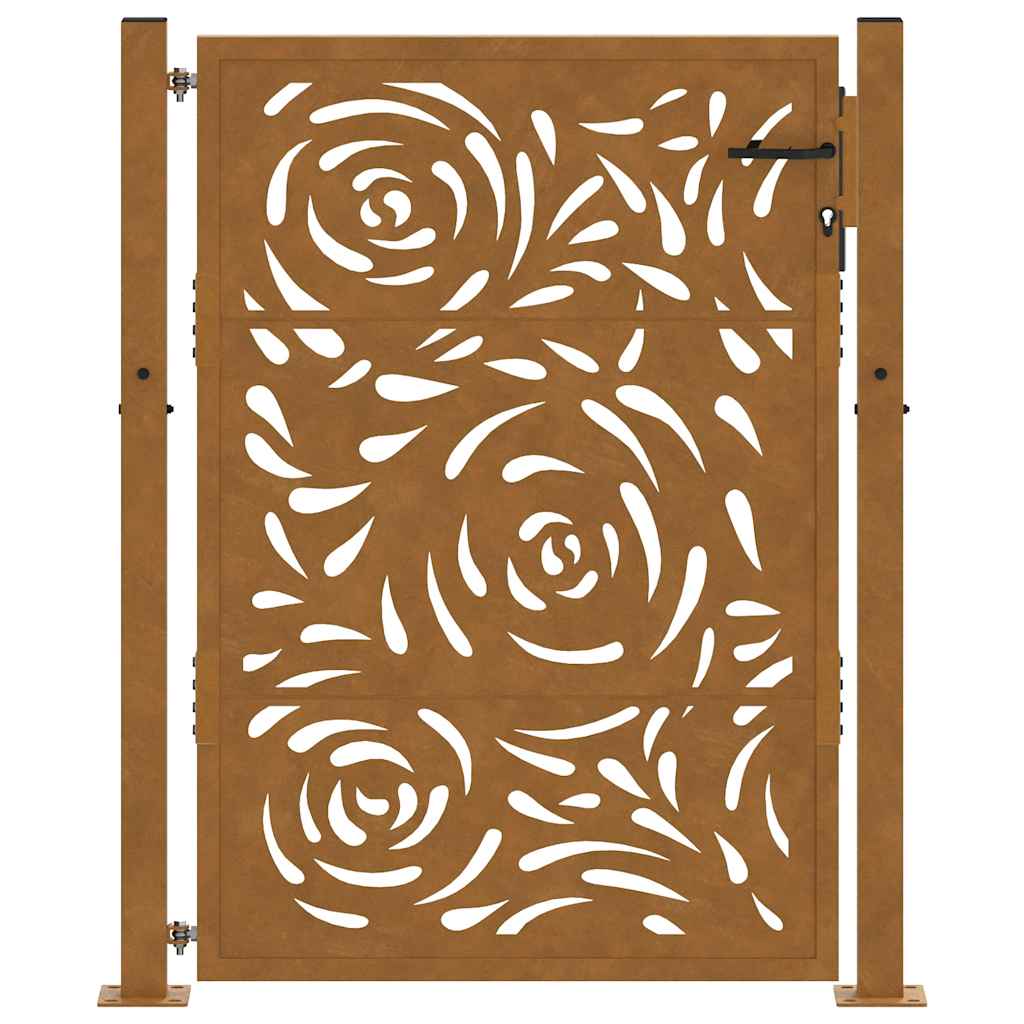 havelåge 100x150 cm vejrbestandigt stål flammedesign