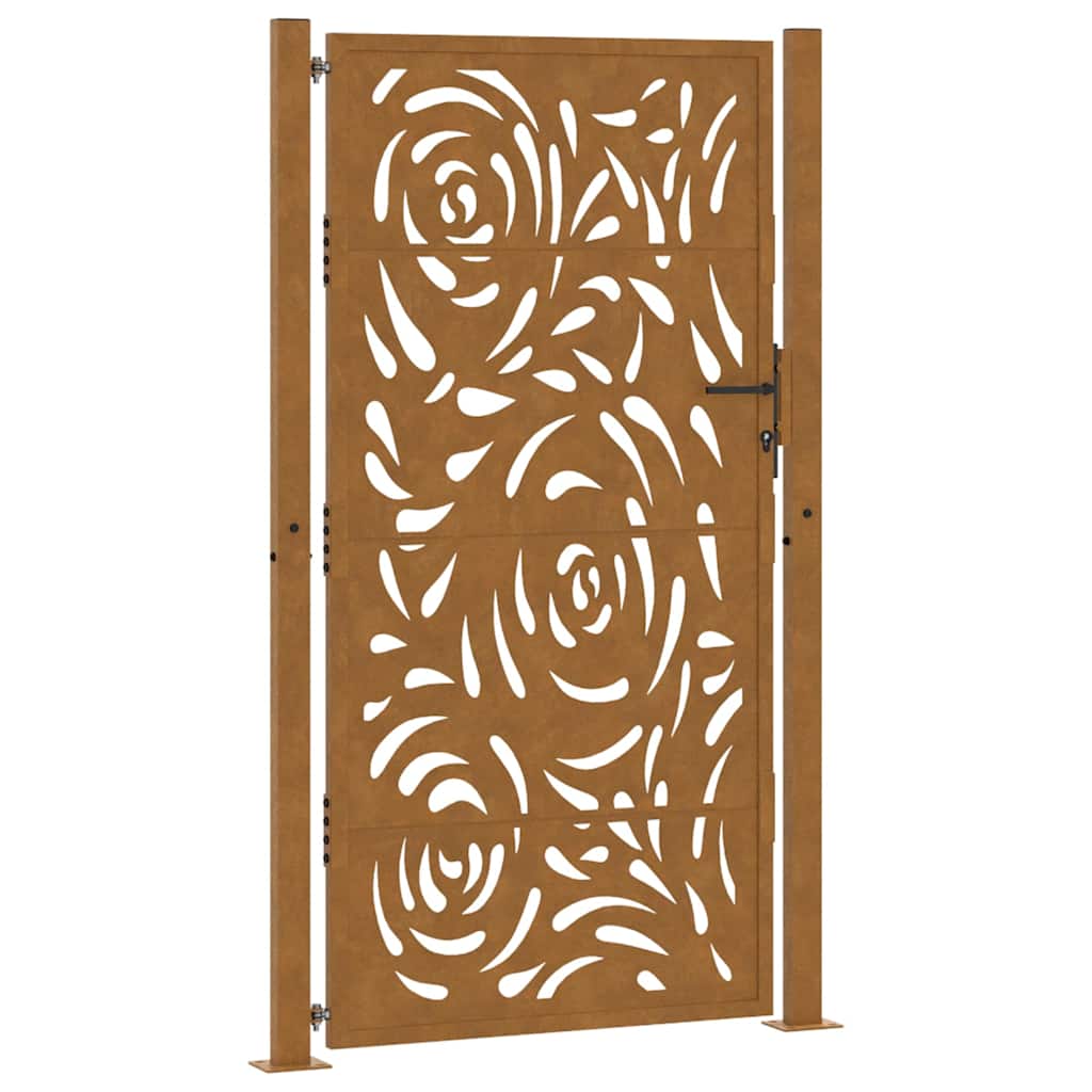 havelåge 100x175 cm vejrbestandigt stål flammedesign