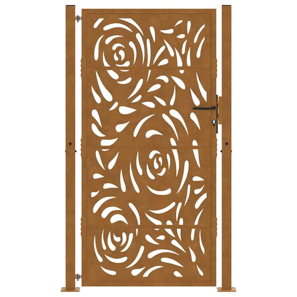 havelåge 100x175 cm vejrbestandigt stål flammedesign