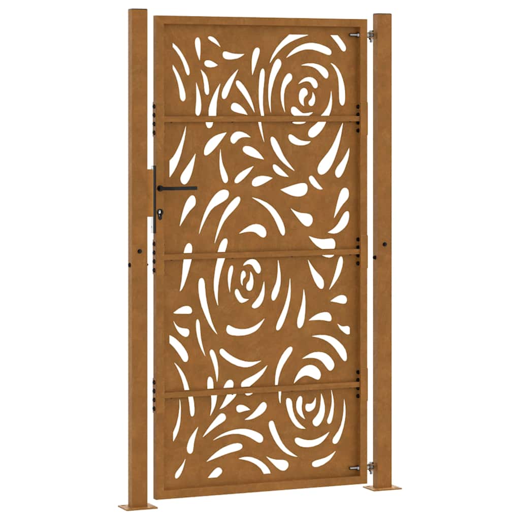 havelåge 100x175 cm vejrbestandigt stål flammedesign