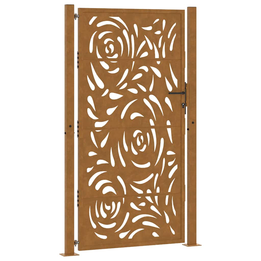 havelåge 100x200 cm vejrbestandigt stål flammedesign