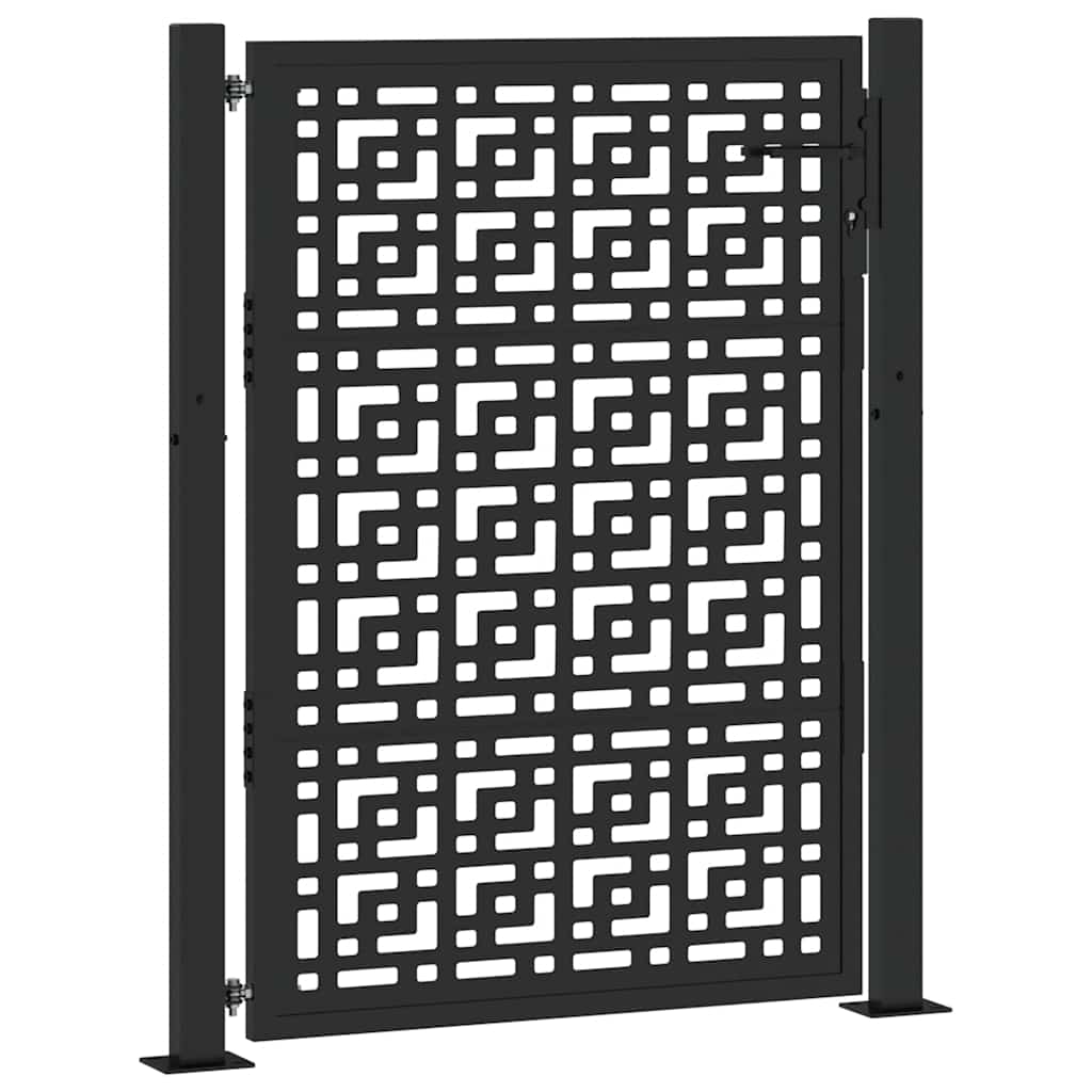 havelåge sort 100x125 cm stål krydsdesign