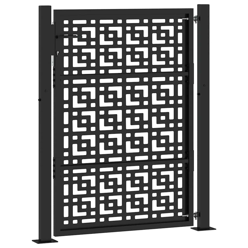 havelåge sort 100x125 cm stål krydsdesign