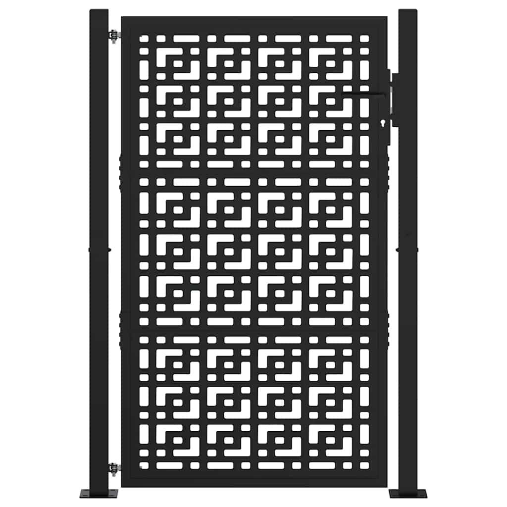 havelåge sort 100x150 cm stål krydsdesign