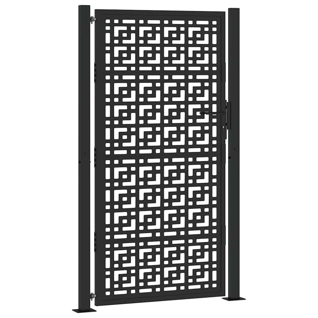 havelåge sort 100x175 cm stål krydsdesign