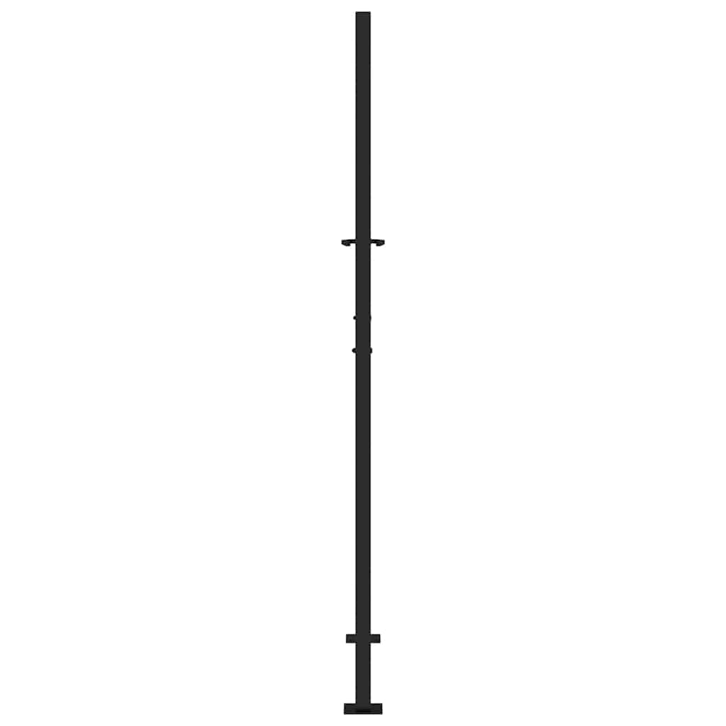havelåge sort 100x175 cm stål krydsdesign