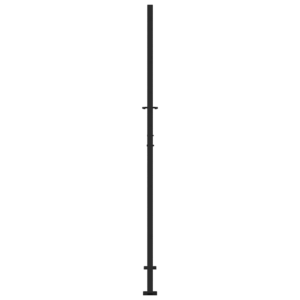 havelåge sort 100x200 cm stål krydsdesign