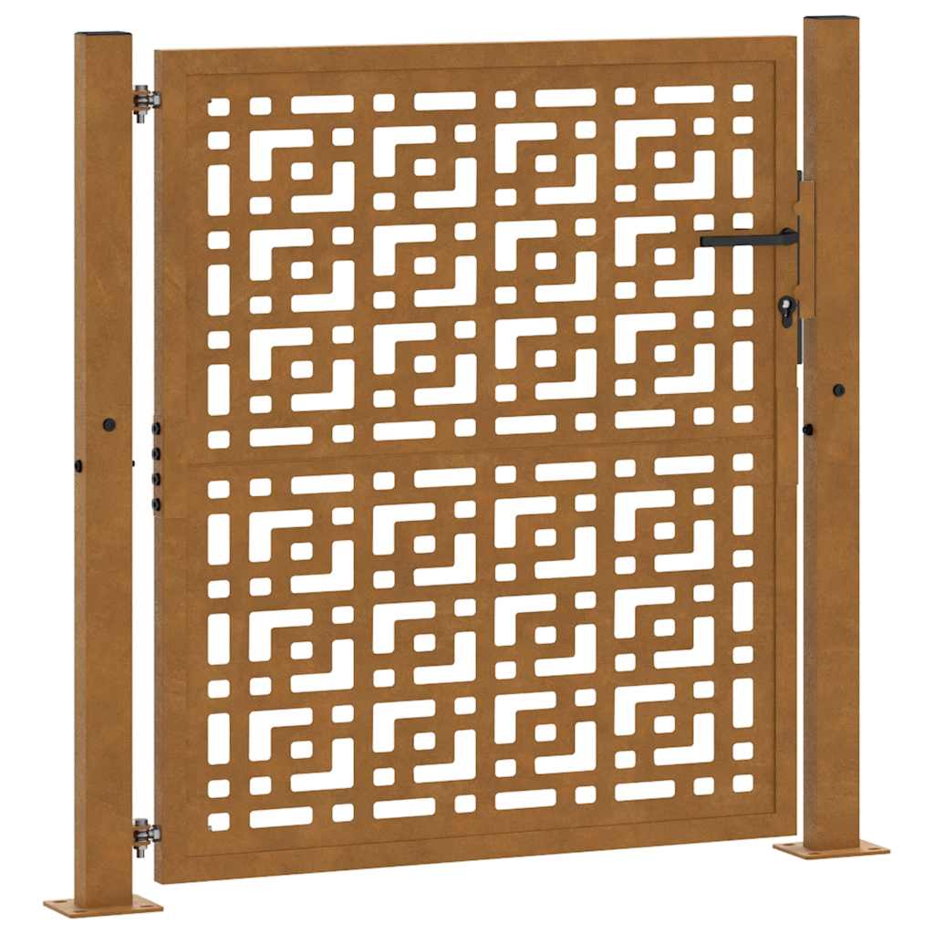 havelåge 100x100 cm vejrbestandigt stålkorsdesign