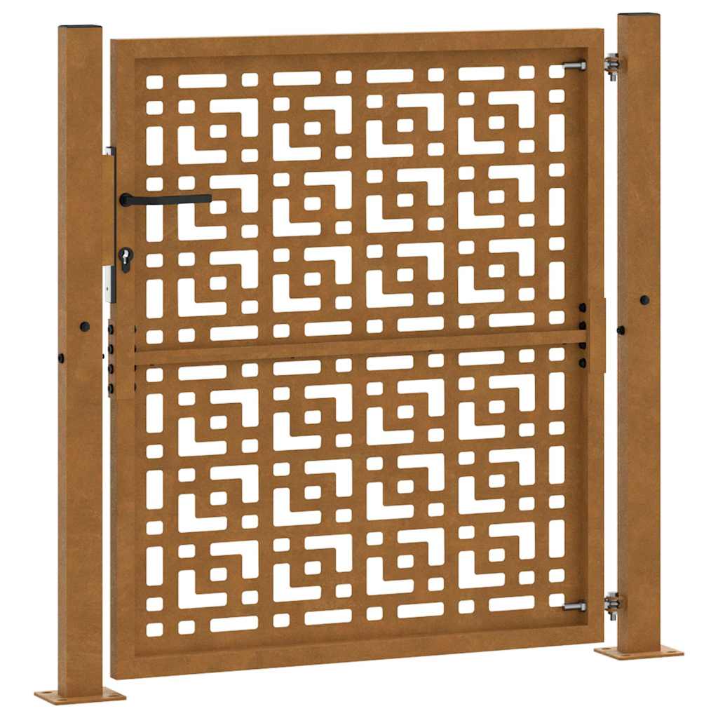 havelåge 100x100 cm vejrbestandigt stålkorsdesign