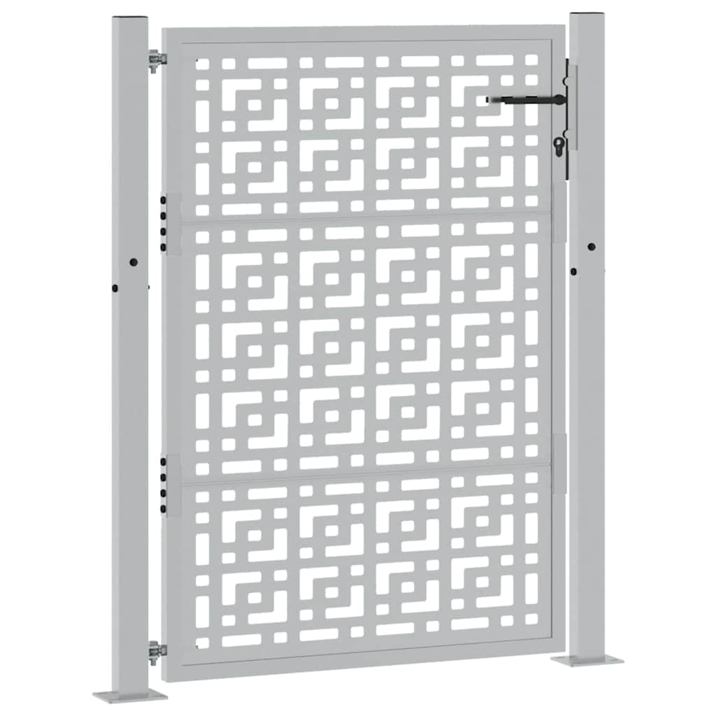 havelåge 100x125 cm vejrbestandigt stål med krydsdesign