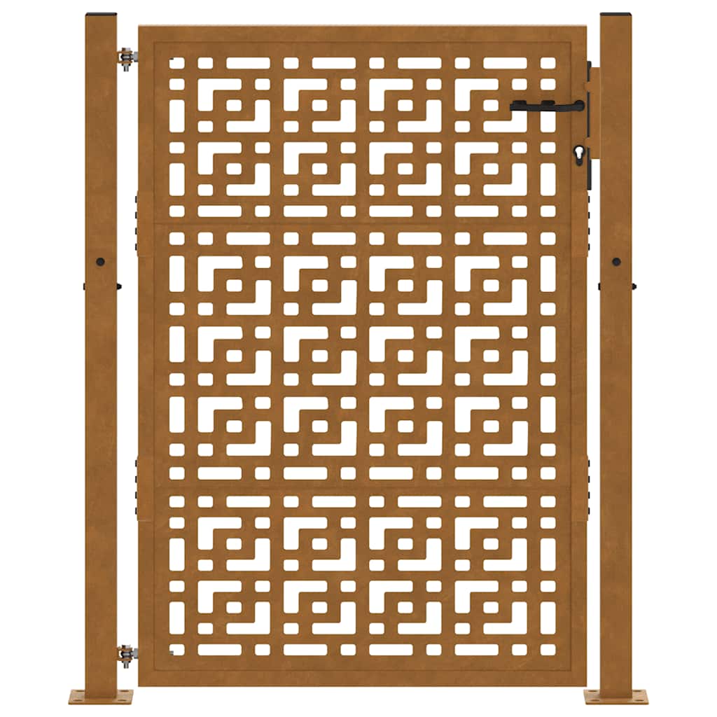 havelåge 100x125 cm vejrbestandigt stål med krydsdesign