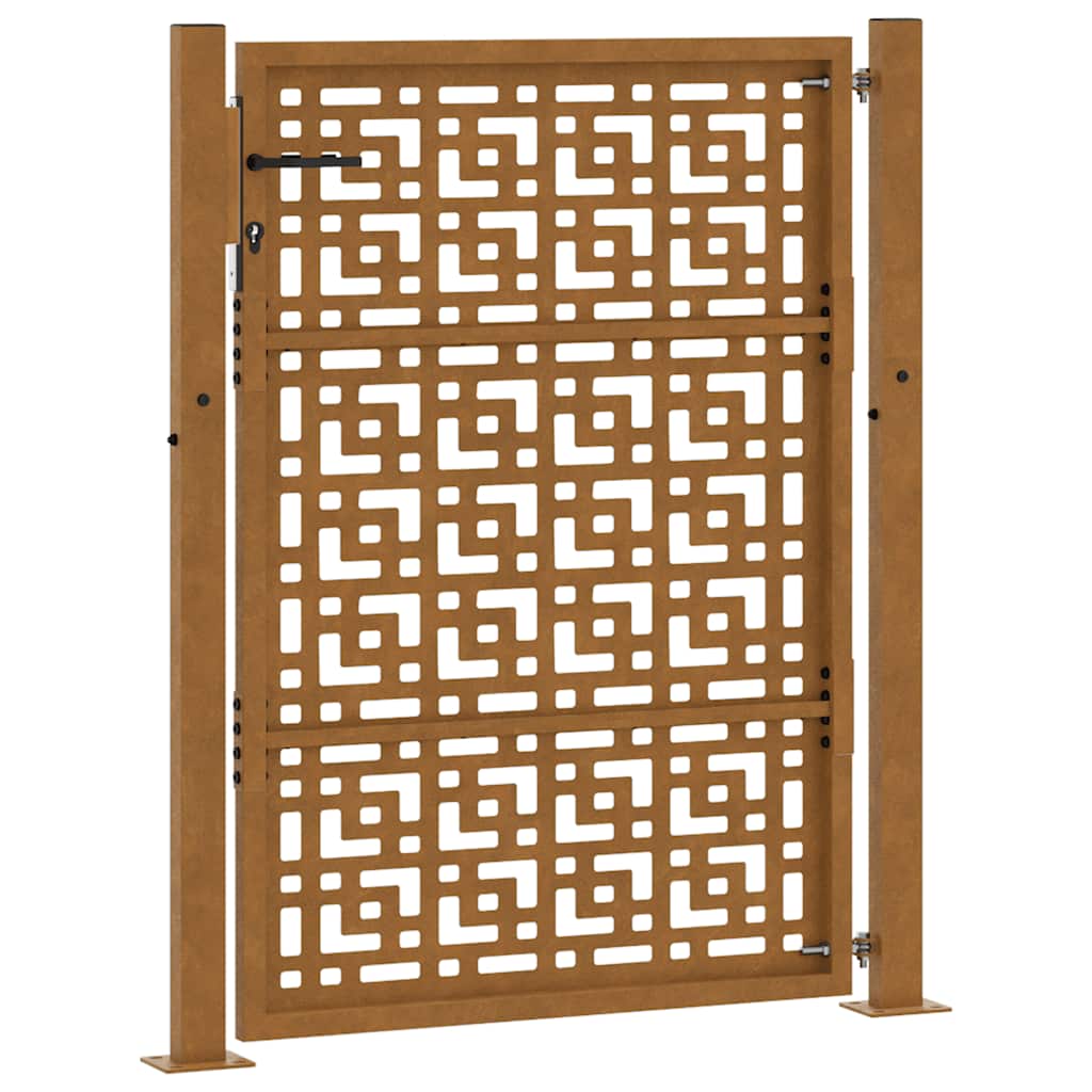 havelåge 100x125 cm vejrbestandigt stål med krydsdesign