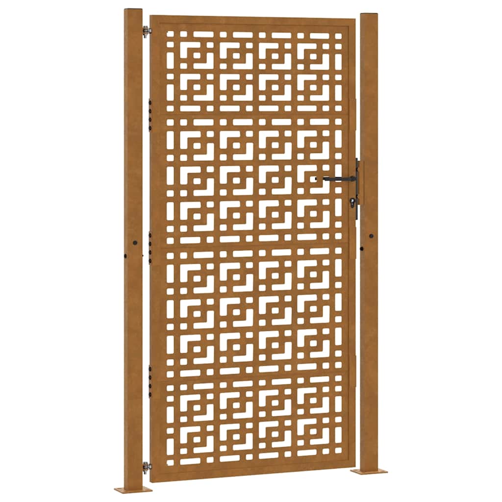 havelåge 100x175 cm vejrbestandigt stål med krydsdesign