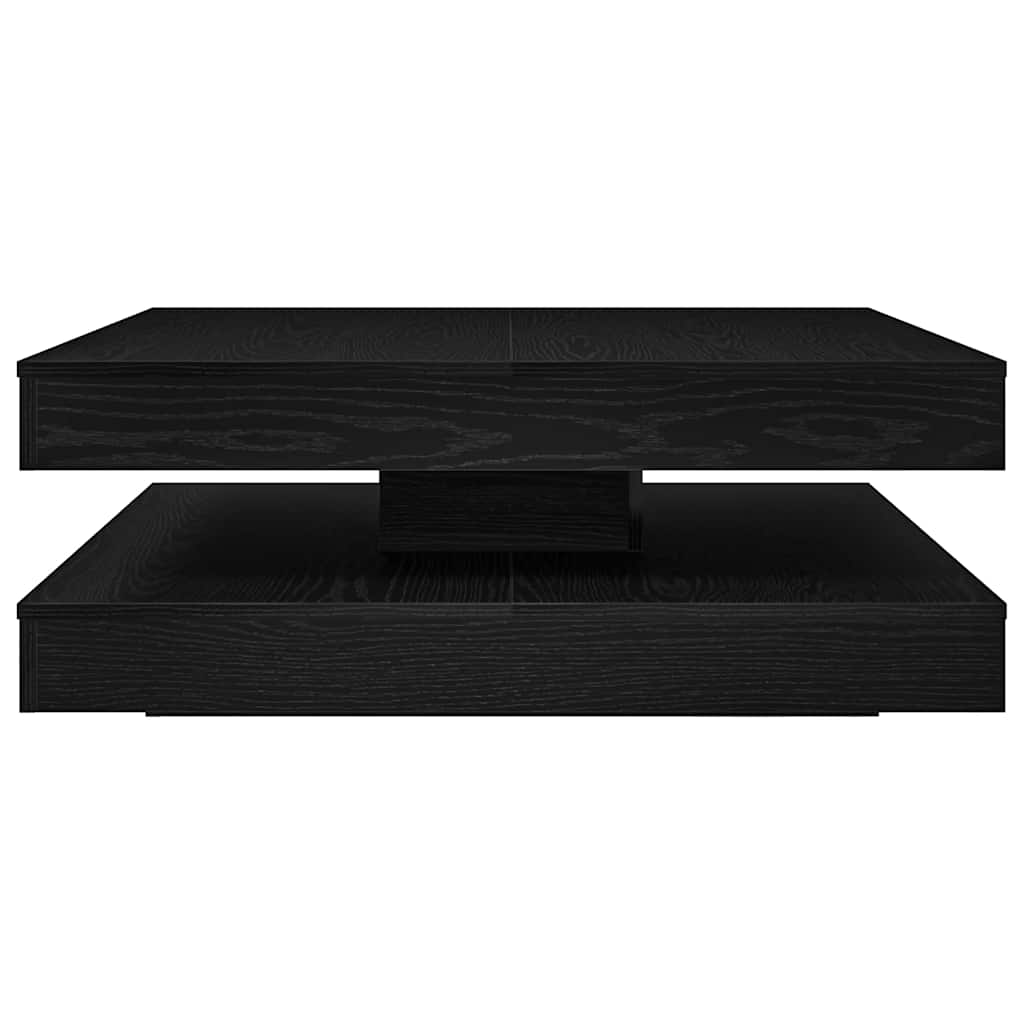 sofabord 360 grader drejeligt 90x90x34,5 cm sort