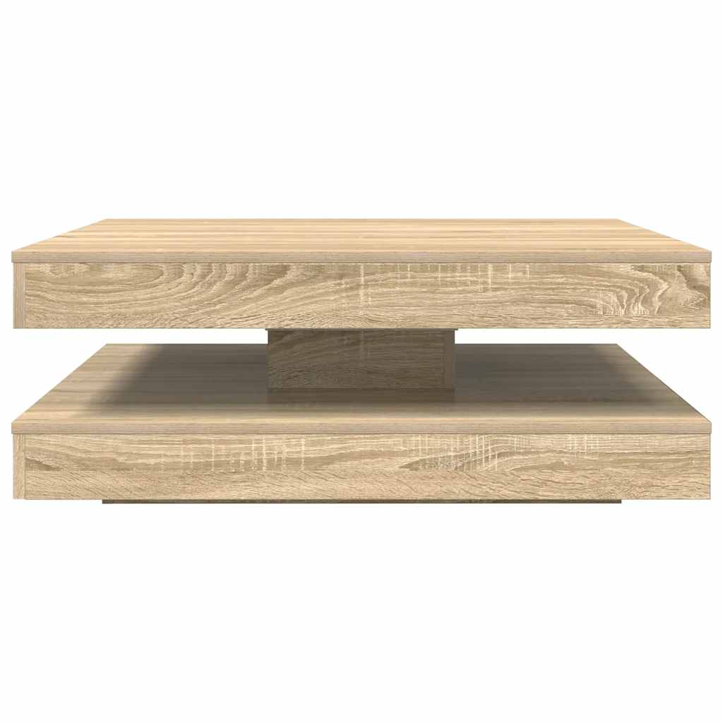 sofabord 360 grader drejeligt 90x90x34,5 cm sonoma-eg