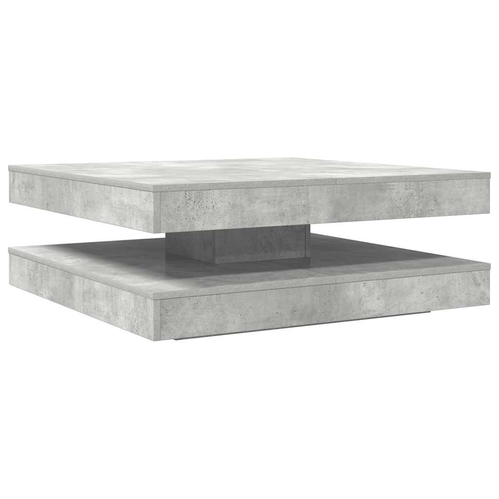 sofabord 360 grader drejeligt 90x90x34,5 cm betongrå
