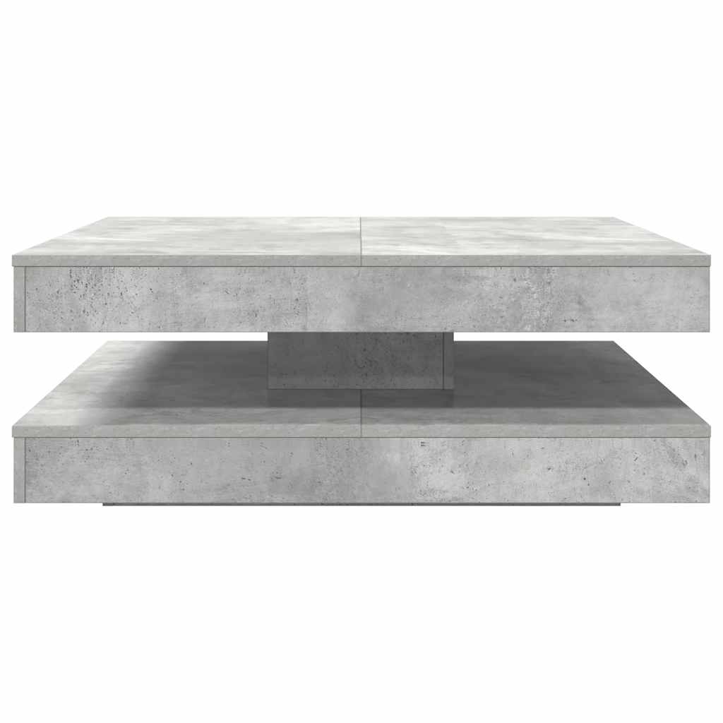 sofabord 360 grader drejeligt 90x90x34,5 cm betongrå