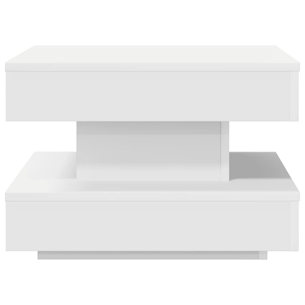 sofabord 360 grader drejeligt 50x50x34,5 cm hvid