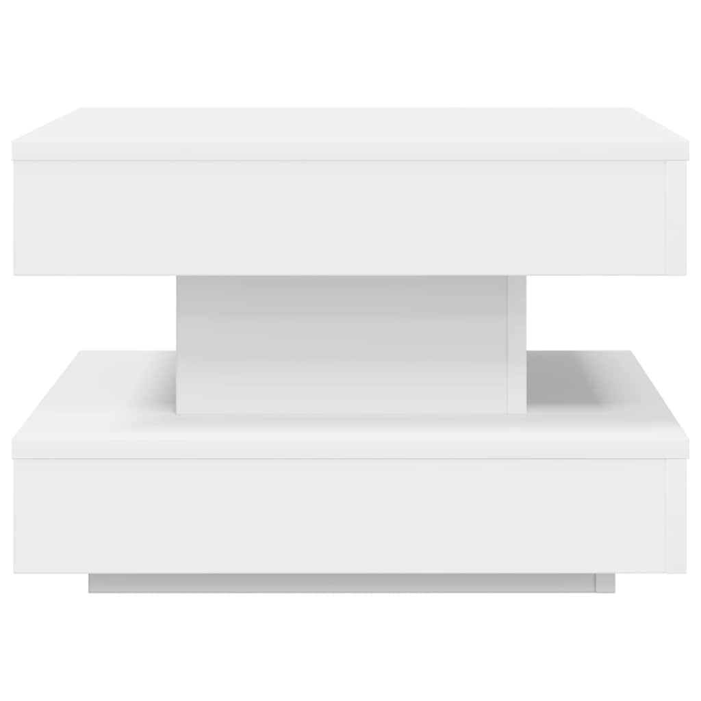 sofabord 360 grader drejeligt 50x50x34,5 cm hvid