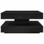 sofabord 360 grader drejeligt 70x70x34,5 cm sort