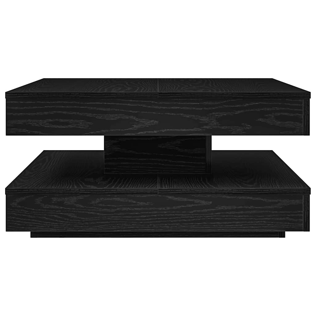 sofabord 360 grader drejeligt 70x70x34,5 cm sort