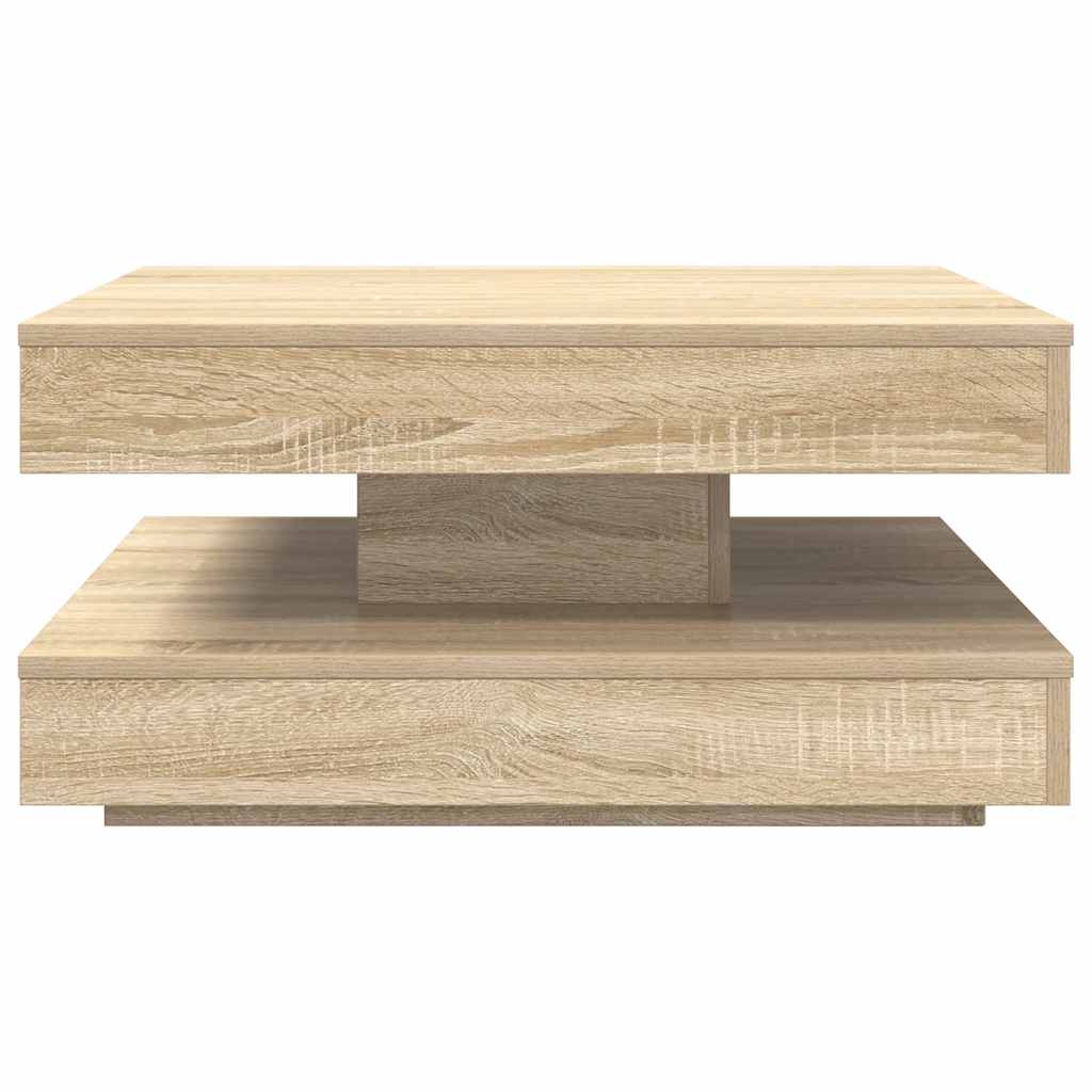 sofabord 360 grader drejeligt 70x70x34,5 cm sonoma-eg