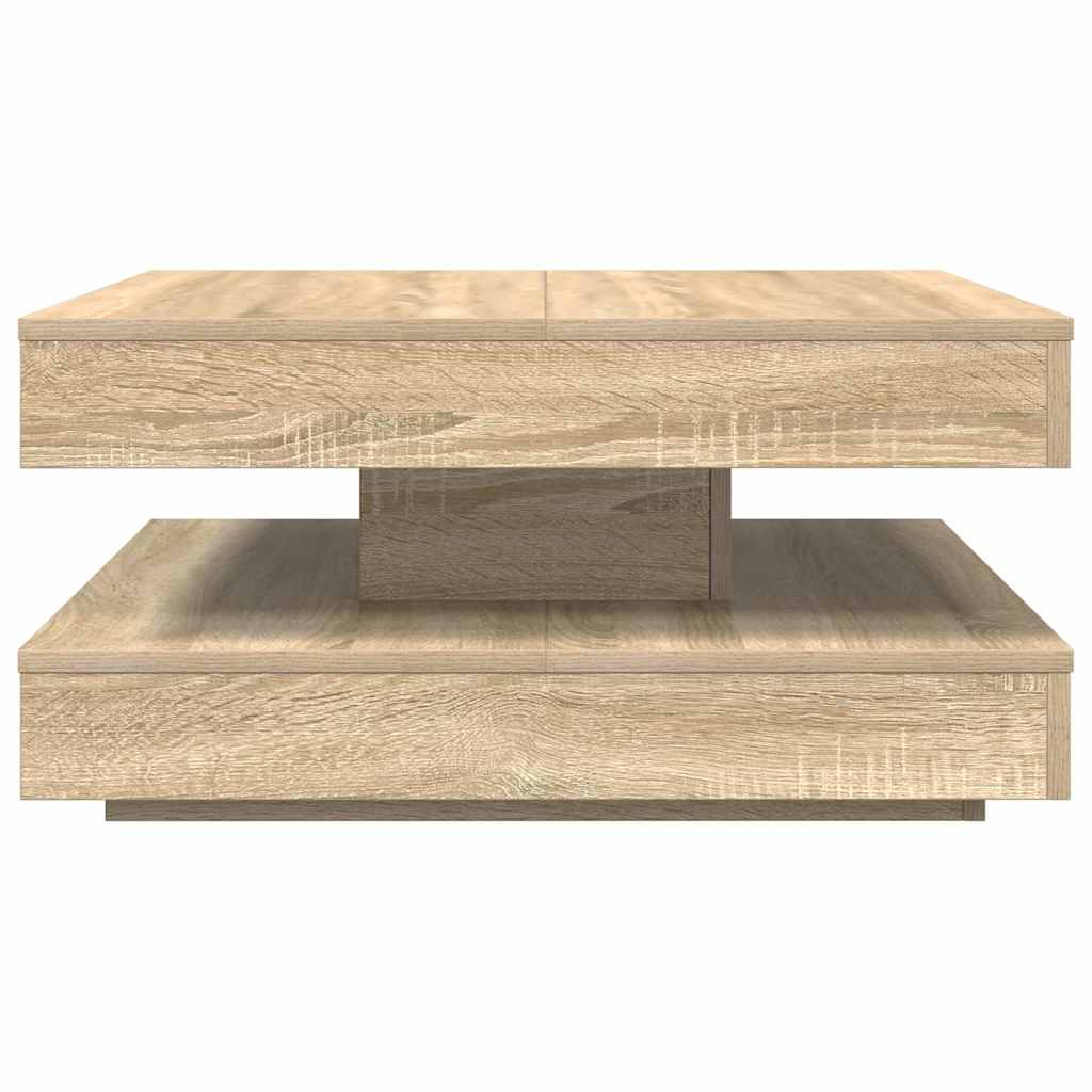 sofabord 360 grader drejeligt 70x70x34,5 cm sonoma-eg