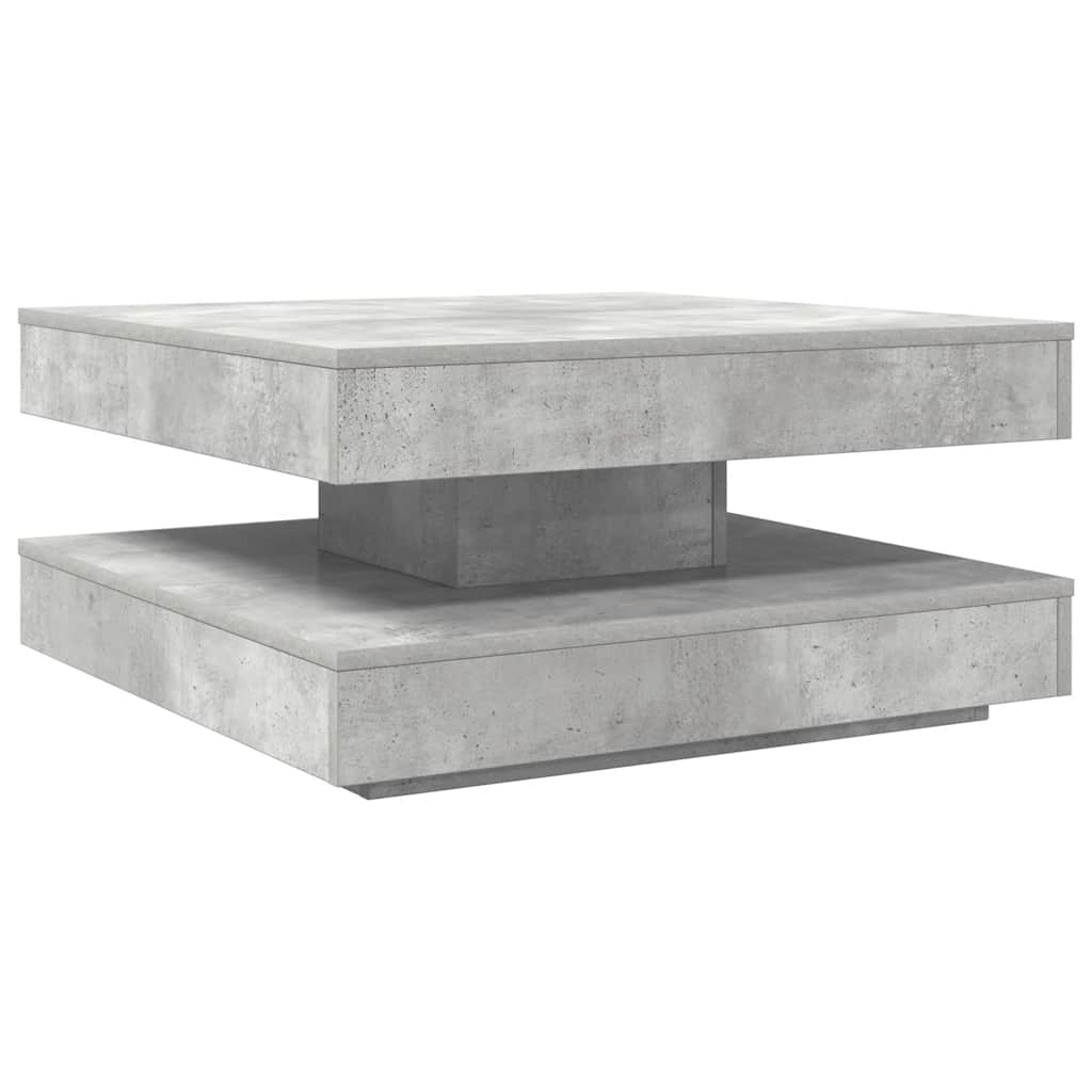 sofabord 360 grader drejeligt 70x70x34,5 cm betongrå