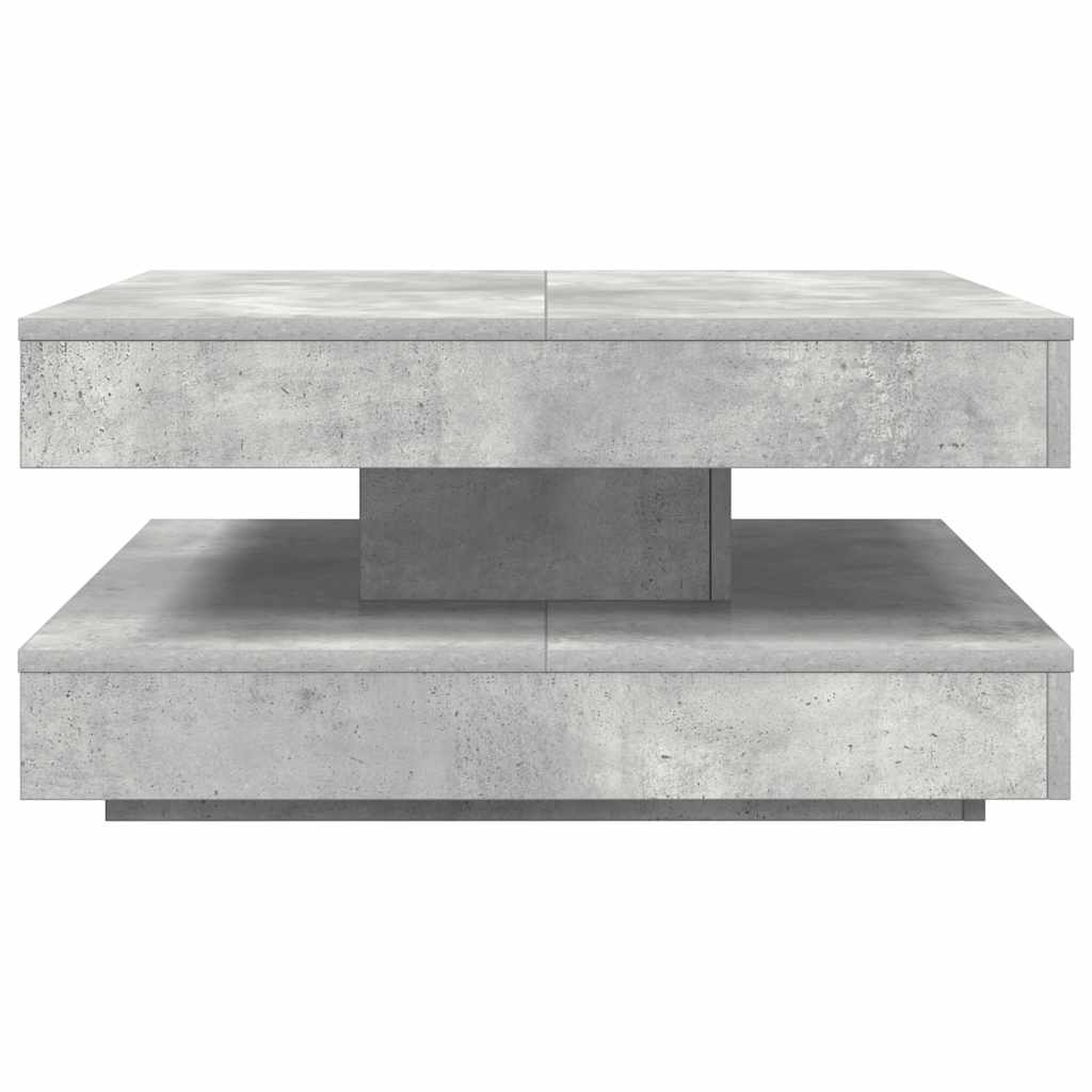 sofabord 360 grader drejeligt 70x70x34,5 cm betongrå