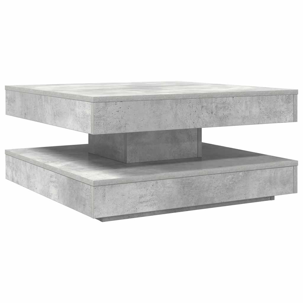 sofabord 360 grader drejeligt 70x70x34,5 cm betongrå
