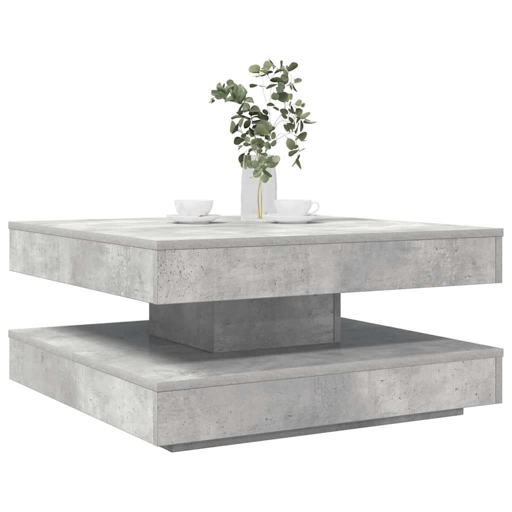 sofabord 360 grader drejeligt 70x70x34,5 cm betongrå
