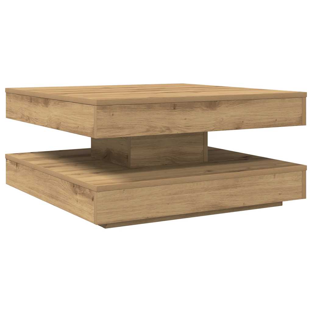 sofabord 360 grader drejeligt 70x70x34,5 cm kunsteg