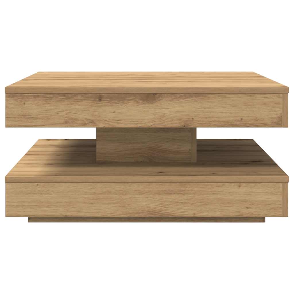 sofabord 360 grader drejeligt 70x70x34,5 cm kunsteg