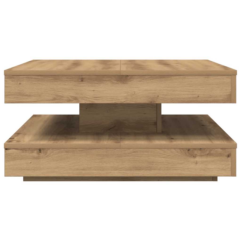 sofabord 360 grader drejeligt 70x70x34,5 cm kunsteg