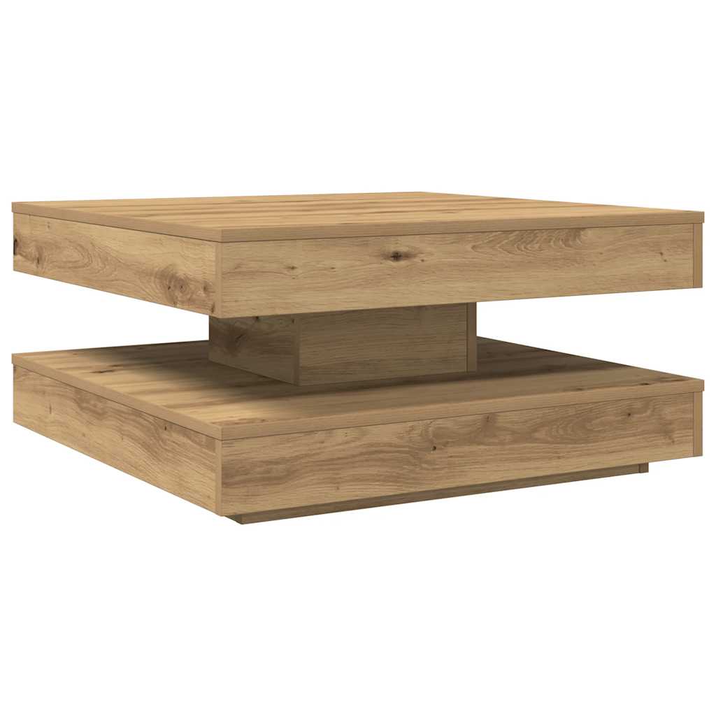 sofabord 360 grader drejeligt 70x70x34,5 cm kunsteg