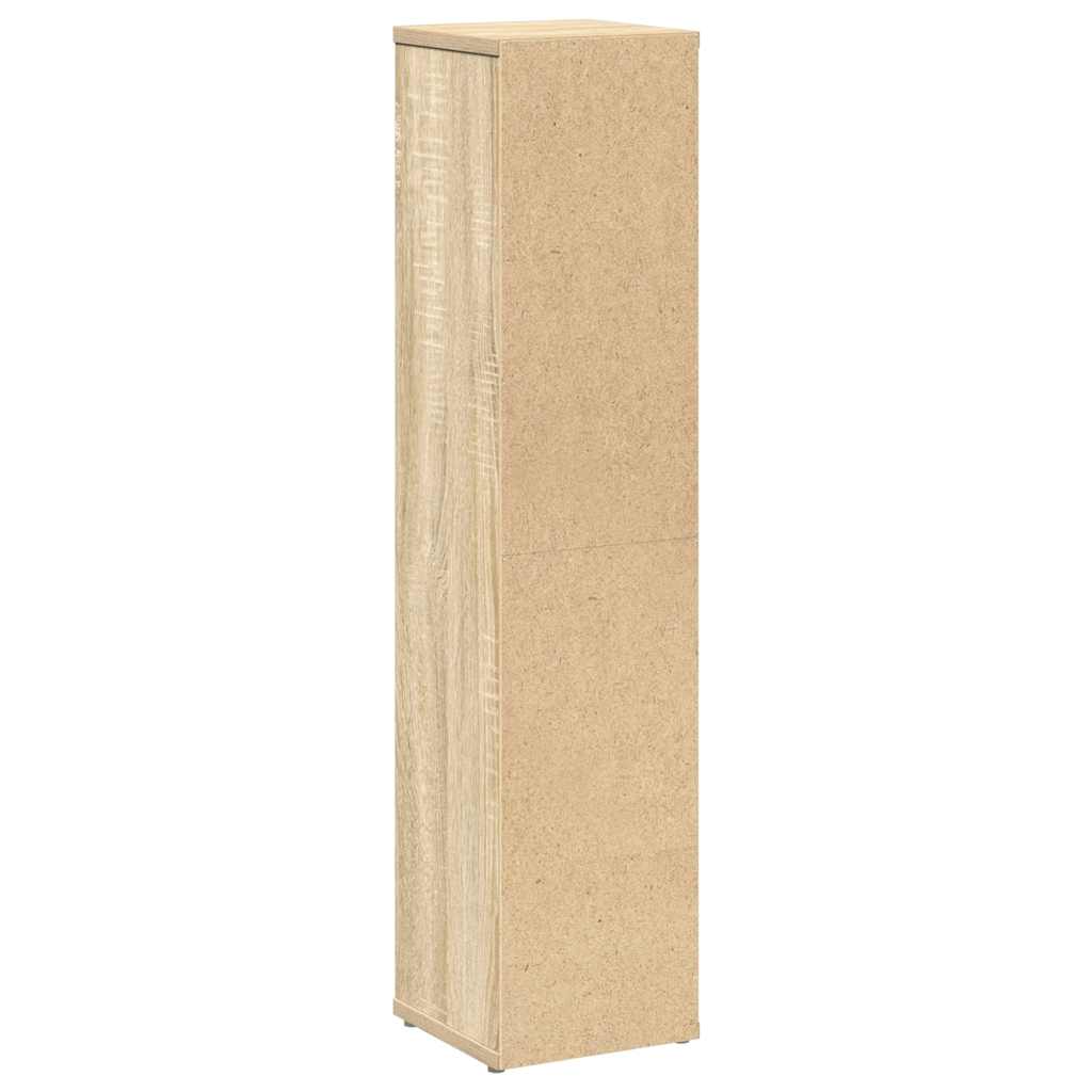 badeværelsesskab med rulleholder 20,5x20x90 cm sonoma-eg