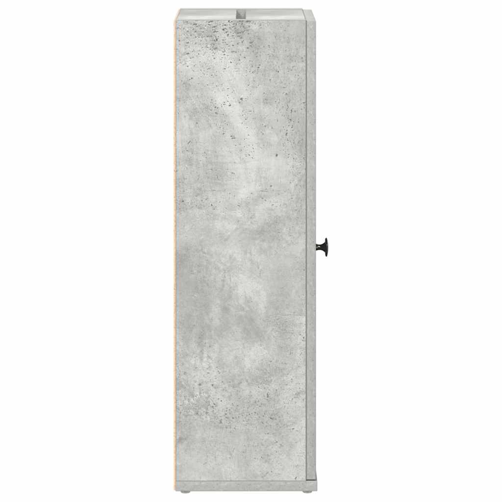 badeværelsesskab med rulleholder 20,5x22x72 cm betongrå