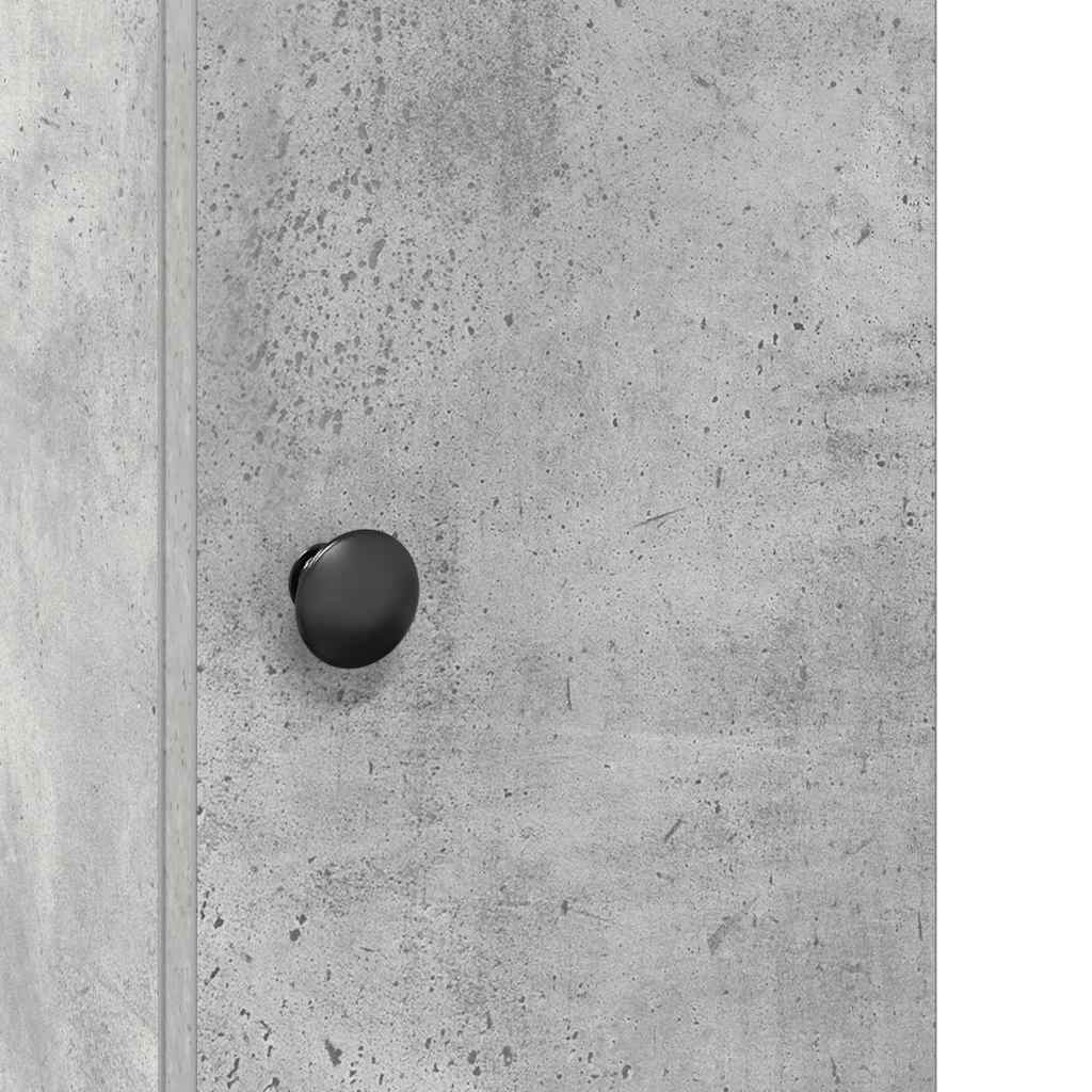badeværelsesskab med rulleholder 20,5x22x72 cm betongrå