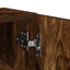 badeværelsesskab med rulleholder 20,5x22x72 cm røget egetræ